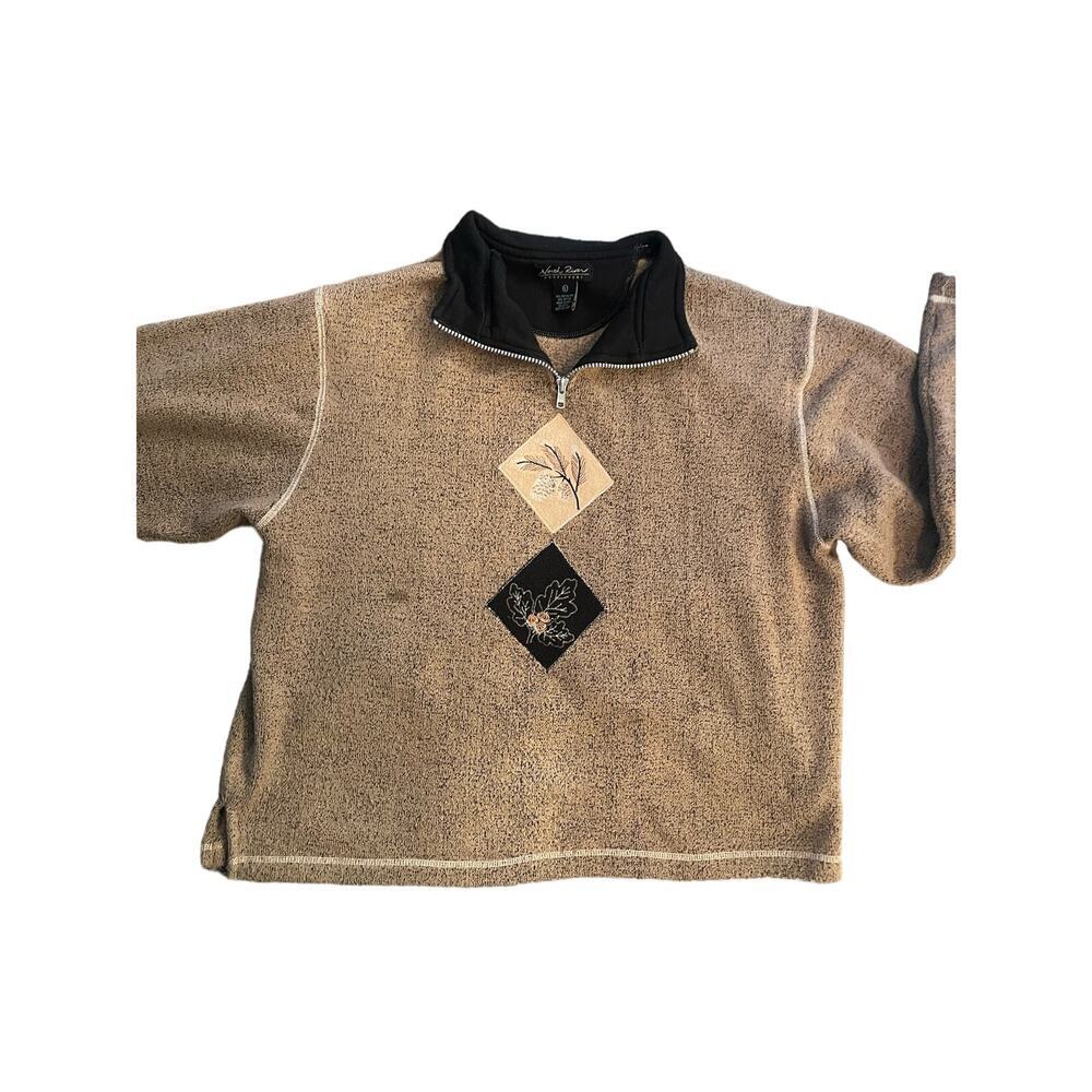 Vintage Fall Leaves Brown Sweatshirt GrandmaCore CottageCore Holiday